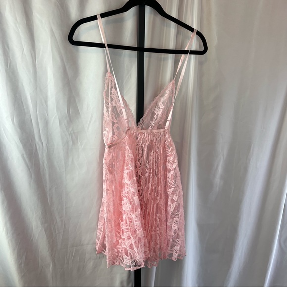 Frederick's of Hollywood Vintage Pink Nightie Lingerie, size 2X - Picture 6 of 7